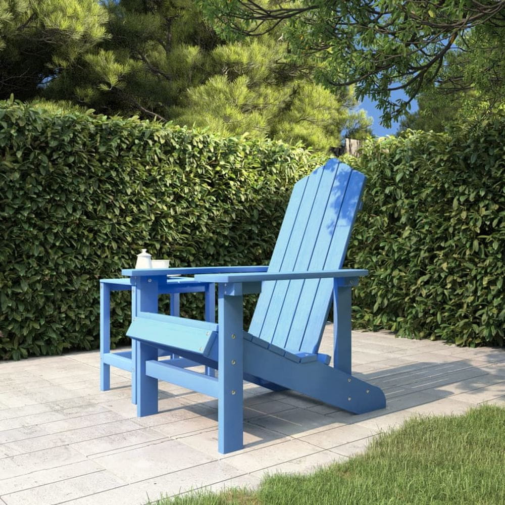Vidaxl Záhradná stolička Adirondack, HDPE, morská modrá